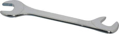 Facom - 12mm Stubby Extra Thin Open End Wrench - 3-15/16" OAL, Double End, Satin Finish, 15° & 75° Head Angle - Apex Tool & Supply