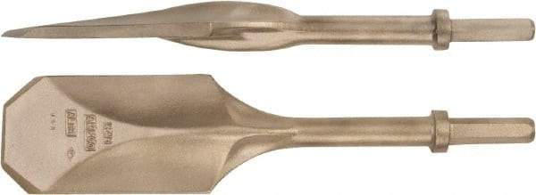 Ampco - 4-1/2" Head Width, 20" OAL, 3-1/4" Shank Diam, Digging Chisel - Hex Drive, Hex Shank - Apex Tool & Supply