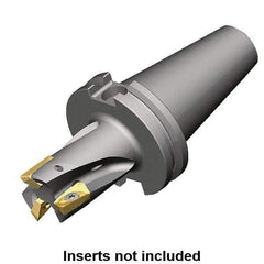 Kennametal - 1" Cut Diam, 18.03mm Max Depth of Cut, 182.55mm OAL, Indexable Square Shoulder Helical End Mill - E.. 18.. Inserts, CAT 40 Taper Shank, 0° Lead Angle, Through Coolant, Series Mill 1-18 - Apex Tool & Supply
