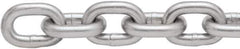 Peerless Chain - 4500 Lbs. Load Capacity, Low Carbon Steel Proof Coil Chain - Cut to Length, 3 Grade, 1.559 Inch Inside Long x 0.81 Inch Inside Wide - Apex Tool & Supply