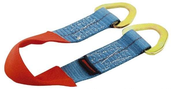 Erickson Manufacturing - 2' Long x 2" Wide, 10,000 Lb Basket Capacity, Polyester Web Sling - Blue - Apex Tool & Supply