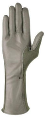 Ansell - Size S (7) Leather Military Work Gloves - For General Purpose, Uncoated, Full Fingered, Tan, Paired - Apex Tool & Supply