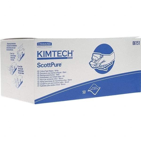 Kimtech - Flat Fold Clean Room/Lab/Critical Task Wipes - 23" x 12" Sheet Size - Apex Tool & Supply
