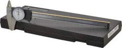 Mitutoyo - 0mm to 8" Range, 0.001" Graduation, 0.2" per Revolution, Dial Caliper - White Face, 1.9688" Jaw Length, Accurate to 0.0020" - Apex Tool & Supply