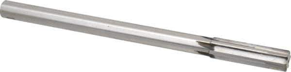 Made in USA - 0.63" Carbide-Tipped 6 Flute Chucking Reamer - Straight Flute, 9/16" Straight Shank, 2-1/4" Flute Length, 9" OAL - Apex Tool & Supply
