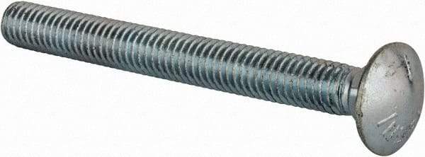 Value Collection - 3/8-16 UNC 3-1/2" Length Under Head, Standard Square Neck, Carriage Bolt - Grade 5 Steel, Zinc-Plated Finish - Apex Tool & Supply