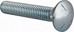 Value Collection - 7/16-14 UNC 2-1/2" Length Under Head, Standard Square Neck, Carriage Bolt - Grade 5 Steel, Zinc-Plated Finish - Apex Tool & Supply