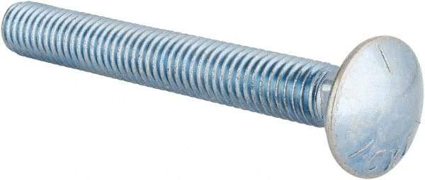Value Collection - 7/16-14 UNC 3-1/2" Length Under Head, Standard Square Neck, Carriage Bolt - Grade 5 Steel, Zinc-Plated Finish - Apex Tool & Supply