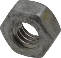 Value Collection - 1/4-20 UNC Steel Right Hand Hex Nut - 7/16" Across Flats, 7/32" High, Hot Dipped Galvanized Finish - Apex Tool & Supply