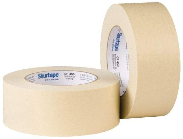 Intertape - 2" Wide x 60 Yd Long Tan Paper Masking Tape - Series PG5, 6.3 mil Thick, 25 In/Lb Tensile Strength - Apex Tool & Supply