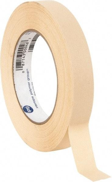 Intertape - 3/4" Wide x 60 Yd Long Tan Paper Masking Tape - Series PG5, 6.3 mil Thick, 25 In/Lb Tensile Strength - Apex Tool & Supply
