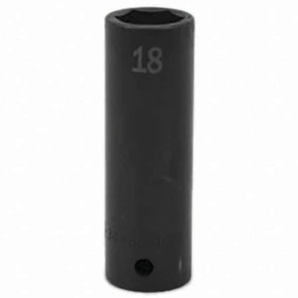 SK - Impact Socket - 1/2"DR 18MM DEEP IMPACT SOCKET - Apex Tool & Supply