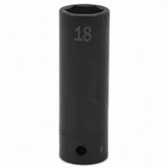 SK - Impact Socket - 1/2"DR 18MM DEEP IMPACT SOCKET - Apex Tool & Supply
