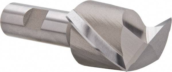 Hertel - 1-5/8", 1-5/8" LOC, 3/4" Shank Diam, 3-7/8" OAL, 2 Flute, High Speed Steel Square End Mill - Single End, Uncoated, Spiral Flute, 30° Helix, Centercutting, Right Hand Cut, Right Hand Flute - Apex Tool & Supply