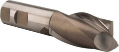 Hertel - 1-1/4", 2-1/4" LOC, 1" Shank Diam, 4-3/4" OAL, 2 Flute, High Speed Steel Square End Mill - Single End, Uncoated, Spiral Flute, 30° Helix, Centercutting, Right Hand Cut, Right Hand Flute - Apex Tool & Supply