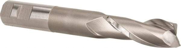 Hertel - 1", 2-1/2" LOC, 1" Shank Diam, 7-1/4" OAL, 2 Flute, Cobalt Square End Mill - Single End, Uncoated, Spiral Flute, 30° Helix, Centercutting, Right Hand Cut, Right Hand Flute - Apex Tool & Supply