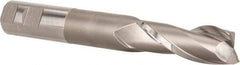 Hertel - 1", 2-1/2" LOC, 1" Shank Diam, 7-1/4" OAL, 2 Flute, Cobalt Square End Mill - Single End, Uncoated, Spiral Flute, 30° Helix, Centercutting, Right Hand Cut, Right Hand Flute - Apex Tool & Supply
