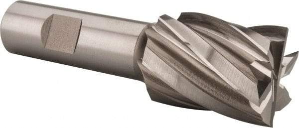Hertel - 1-3/16", 1-1/2" LOC, 3/4" Shank Diam, 3-7/8" OAL, 6 Flute, Cobalt Square End Mill - Single End, Uncoated, Spiral Flute, 30° Helix, Centercutting, Right Hand Cut, Right Hand Flute - Apex Tool & Supply