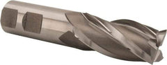 Hertel - 15/16", 1-7/8" LOC, 7/8" Shank Diam, 4-1/8" OAL, 4 Flute, Cobalt Square End Mill - Single End, Uncoated, Spiral Flute, 30° Helix, Centercutting, Right Hand Cut, Right Hand Flute - Apex Tool & Supply
