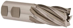 Hertel - 1-1/4", 2" LOC, 1-1/4" Shank Diam, 4-1/2" OAL, 6 Flute, Cobalt Square End Mill - Single End, Uncoated, Spiral Flute, 30° Helix, Right Hand Cut, Right Hand Flute - Apex Tool & Supply