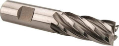Hertel - 3/4", 1-5/8" LOC, 3/4" Shank Diam, 3-7/8" OAL, 6 Flute, Cobalt Square End Mill - Single End, Uncoated, Spiral Flute, 30° Helix, Centercutting, Right Hand Cut, Right Hand Flute - Apex Tool & Supply