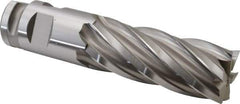 Hertel - 2", 5" LOC, 2" Shank Diam, 8-3/4" OAL, 6 Flute, Cobalt Square End Mill - Single End, Uncoated, Spiral Flute, 30° Helix, Centercutting, Right Hand Cut, Right Hand Flute - Apex Tool & Supply