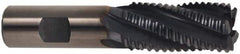 Hertel - 1" Diam, Coarse Pitch, 2" LOC, 5 Flute Cobalt Roughing Square End Mill - TiAlN Finish, 4-1/2" OAL, 1" Shank Diam, Single End, 30° Helix - Apex Tool & Supply