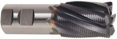 Hertel - 2" Diam, Coarse Pitch, 6" LOC, 8 Flute Cobalt Roughing Square End Mill - Uncoated, 9-3/4" OAL, 2" Shank Diam, Single End, 30° Helix - Apex Tool & Supply