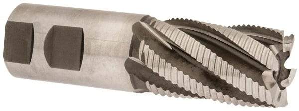 Hertel - 1-1/4" Diam, Fine Pitch, 2" LOC, 6 Flute Cobalt Roughing Square End Mill - Uncoated, 4-1/2" OAL, 1-1/4" Shank Diam, Single End, 30° Helix - Apex Tool & Supply