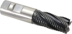 Hertel - 1" Diam, Coarse Pitch, 2" LOC, 5 Flute Cobalt Roughing Square End Mill - TiAlN Finish, 4-1/2" OAL, 1" Shank Diam, Single End, Centercutting, 30° Helix - Apex Tool & Supply