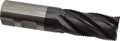 Hertel - 1" Diam, Fine Pitch, 2" LOC, 5 Flute Cobalt Roughing Square End Mill - TiAlN Finish, 4-1/2" OAL, 1" Shank Diam, Single End, Centercutting, 30° Helix - Apex Tool & Supply