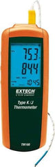 Extech - -328 to 2,501°F Digital Thermometer - LCD Display, K, J Thermocouple Sensor, 9V Battery Power - Apex Tool & Supply