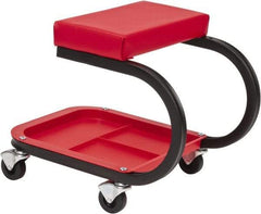 Whiteside - 400 Lb Capacity, 4 Wheel Creeper Seat with Tray - Steel, 15-1/2" Long x 19-1/4" High x 14" Wide - Apex Tool & Supply