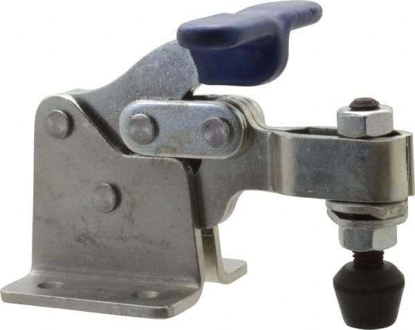 Gibraltar - 750 Lb Holding Capacity, Horizontal Handle, Manual Hold Down Toggle Clamp - 160° Handle Movement, 88° Bar Opening, U-Bar, Flanged Base, Carbon Steel - Apex Tool & Supply