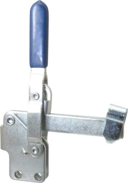 Gibraltar - 375 Lb Holding Capacity, Vertical Handle, Manual Hold Down Toggle Clamp - 62° Handle Movement, 115° Bar Opening, U-Bar, Straight Base, Carbon Steel - Apex Tool & Supply