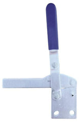 Gibraltar - 1,400 Lb Holding Capacity, Vertical Handle, Manual Hold Down Toggle Clamp - 83° Handle Movement, 69° Bar Opening, U-Bar, Straight Base, Carbon Steel - Apex Tool & Supply