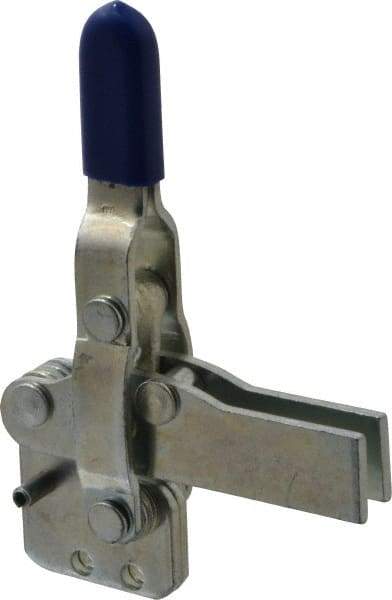 Gibraltar - 600 Lb Holding Capacity, Vertical Handle, Manual Hold Down Toggle Clamp - 85° Handle Movement, 71° Bar Opening, U-Bar, Straight Base, Carbon Steel - Apex Tool & Supply