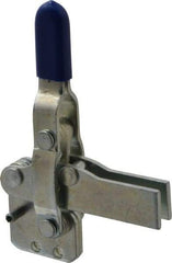 Gibraltar - 600 Lb Holding Capacity, Vertical Handle, Manual Hold Down Toggle Clamp - 85° Handle Movement, 71° Bar Opening, U-Bar, Straight Base, Carbon Steel - Apex Tool & Supply