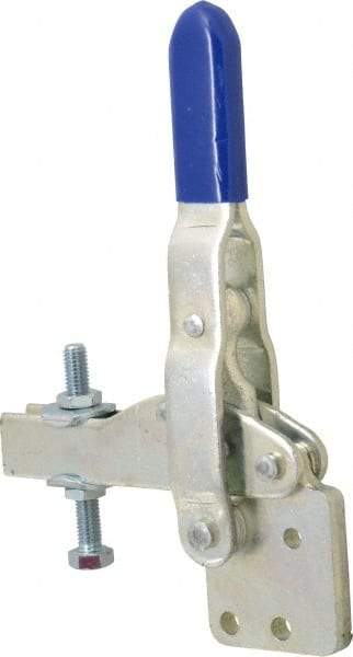 Gibraltar - 1,000 Lb Holding Capacity, Vertical Handle, Manual Hold Down Toggle Clamp - 76° Handle Movement, 65° Bar Opening, U-Bar, Straight Base, Carbon Steel - Apex Tool & Supply