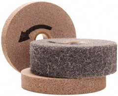 Merit Abrasives - 6" Diam, 1/2" Face Width, 1" Center Hole, Fine Grade, Silicon Carbide Deburring Wheel - Convolute, Hard Density 7 Grade, 6,000 RPM - Apex Tool & Supply