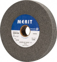 Merit Abrasives - 6" Diam, 1" Face Width, 1" Center Hole, Fine Grade, Silicon Carbide Deburring Wheel - Convolute, Hard Density 7 Grade, 6,000 RPM - Apex Tool & Supply