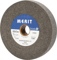 Merit Abrasives - 6" Diam, 1" Face Width, 1" Center Hole, Fine Grade, Silicon Carbide Deburring Wheel - Convolute, Hard Density 9 Grade, 6,000 RPM - Apex Tool & Supply