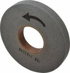 Merit Abrasives - 8" Diam, 1" Face Width, 3" Center Hole, Fine Grade, Silicon Carbide Deburring Wheel - Convolute, Hard Density 7 Grade, 4,500 RPM - Apex Tool & Supply
