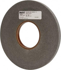 Merit Abrasives - 8" Diam, 1/2" Face Width, 3" Center Hole, Fine Grade, Silicon Carbide Deburring Wheel - Convolute, Hard Density 9 Grade, 4,500 RPM - Apex Tool & Supply