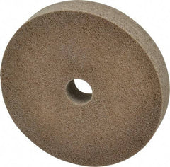 Merit Abrasives - 6" Diam, 1" Face Width, 1" Center Hole, Fine Grade, Aluminum Oxide Deburring Wheel - Unitized, Medium Density 6 Grade, 5,000 RPM - Apex Tool & Supply