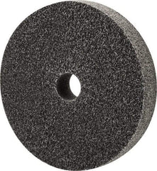 Merit Abrasives - 6" Diam, 1" Face Width, 1" Center Hole, Fine Grade, Silicon Carbide Deburring Wheel - Unitized, Medium Density 6 Grade, 5,000 RPM - Apex Tool & Supply
