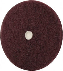 Merit Abrasives - 5" Diam, Medium Mounted Scrubber Buffing Wheel - 1 Ply, Very Fine Grade, 1/4" Shank Diam, 4,000 RPM - Apex Tool & Supply