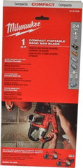 Milwaukee Tool - 2' 11-3/8" Long x 0.02" Thick, 24 Teeth per Inch, Portable Band Saw Blade - Bi-Metal Blade, High Speed Steel Teeth, Toothed Edge - Apex Tool & Supply