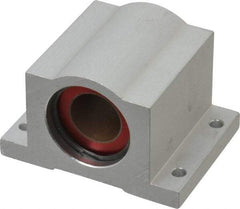 Pacific Bearing - 3/4" ID, 2-3/4" OAW x 2.063" OAL x 2.188" OAH Pillow Block - 1,905 Lb Static Cap, 2-3/8" Btw Mnt Hole Ctrs, 0.937" Base-to-Ctr Ht, Aluminum - Apex Tool & Supply