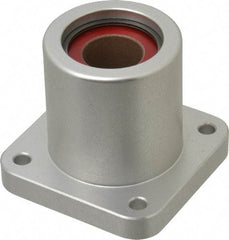 Pacific Bearing - 3/4" ID, 2.067" OAL x 2.38" OAH 4-Bolt Flange Mounted Bearing - 1,470 Lb Static Cap, 1-3/4" Btw Mnt Hole Ctrs, Aluminum - Apex Tool & Supply